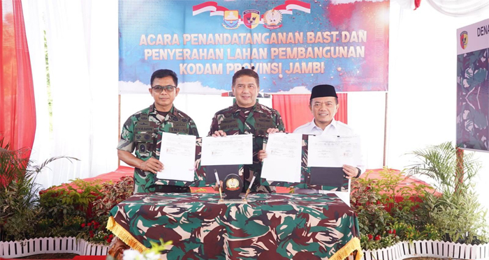 Pemprov Jambi Hibahkan Lahan 13 Hektare di Pondok Meja untuk Persiapan Pembangunan Kodam Baru