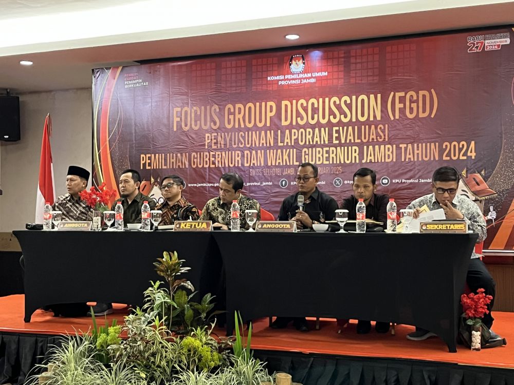 KPU Jambi Gelar FGD Evaluasi Pilkada 2024, Iron: Harap Ada Saran Perbaikan