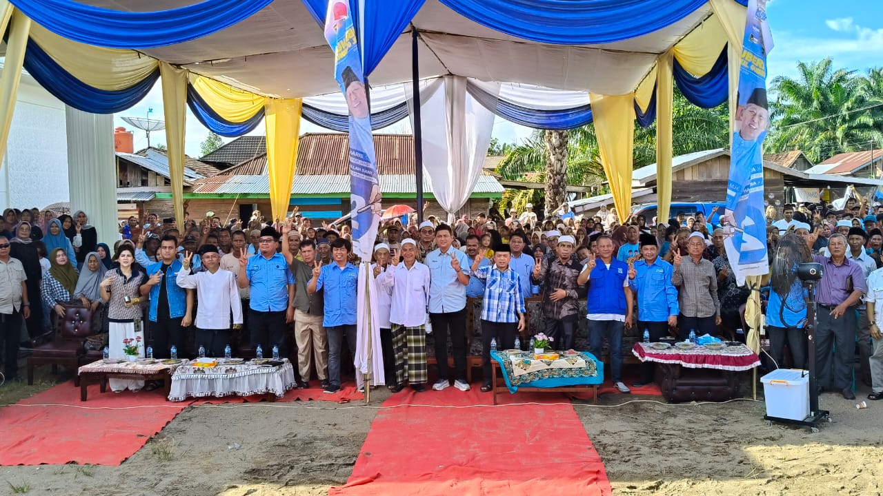 Warga Mersam Dukung Haris-Sani Banyak Bantu Rumah Ibadah dan Bangun Dam