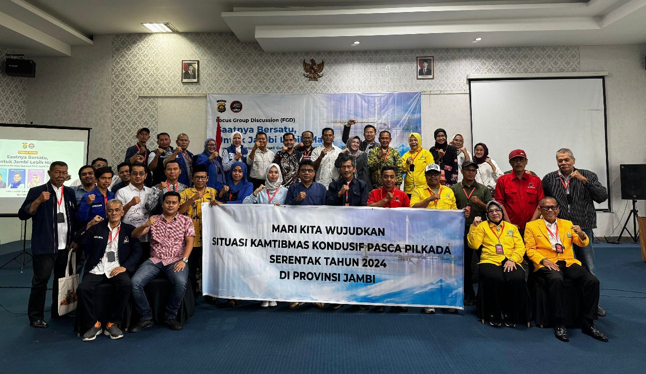 Ajak Ciptakan Situasi Aman dan Kondusif, Ditintelkam Polda Jambi Gelar FGD Pasca Penetapan Paslon Terpilih dan Keputusan MK