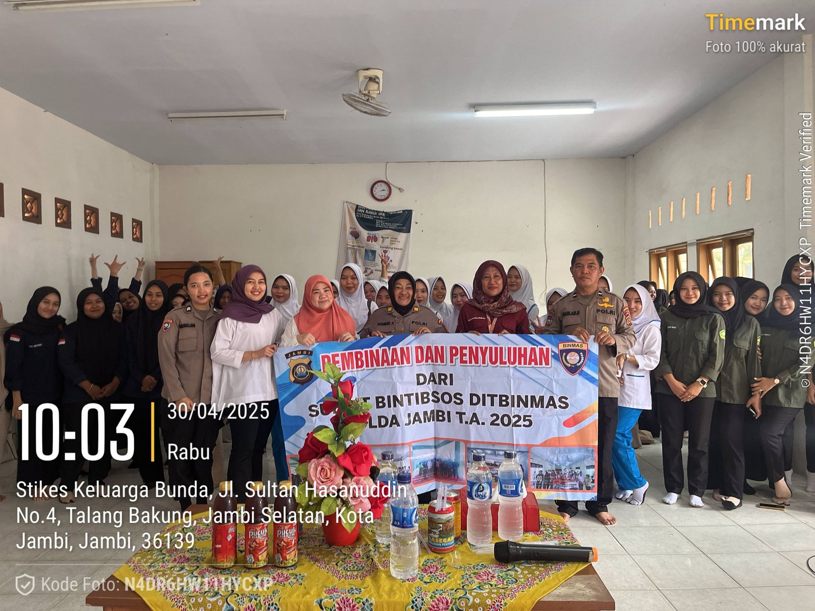 Dit Binmas Polda Jambi Gelar Penyuluhan Pencegahan Kekerasan Terhadap Anak dan Perempuan di STIKES Keluarga Bunda