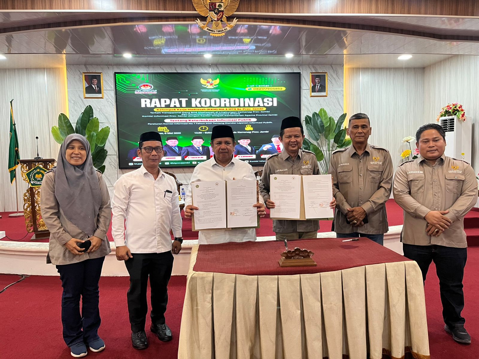 KI Jambi dan Kanwil Kemenag Teken MoU, Perkuat Keterbukaan Informasi