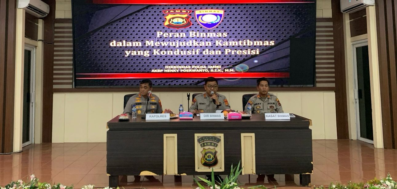 Dirbinmas Polda Jambi Tekankan Peran Strategis Fungsi Binmas dalam Mewujudkan Harkamtibmas di Polres Muaro Jambi