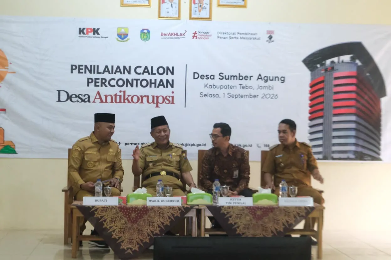 Wagub Sani: Pemprov Jambi Dukung Penuh Program KPK RI, 10 Desa Diajukan Jadi Percontohan